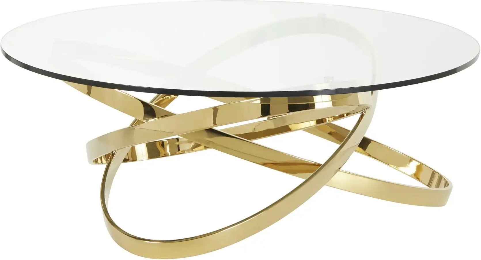 Thumbnail - Couchtisch Thore ¦ gold ¦ Maße (cm): H: 36 Ø: 100 Tische > Mehr Tische > Couchtische mit Glasplatte - Höffner