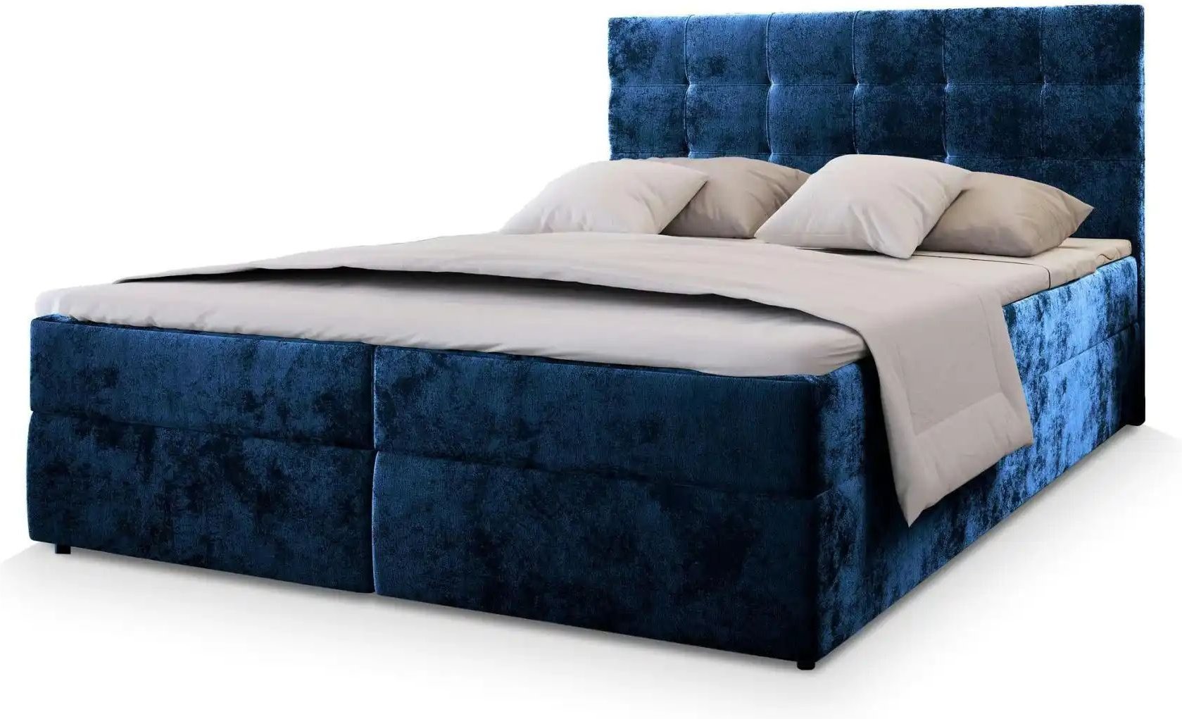 MASSENO Boxbett mit Bettkasten Glos ¦ blau ¦ Maße (cm): B: 180 H: 98 Betten > Polsterbetten - Höffner