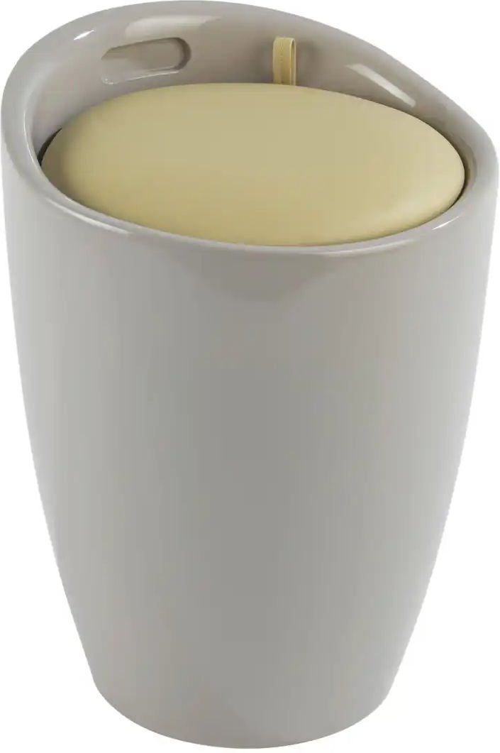 Badhocker - Wäschesammler "Candy" ¦ grau ¦ Maße (cm): H: 50,5 Ø: 36 Polstermöbel > Hocker - Höffner