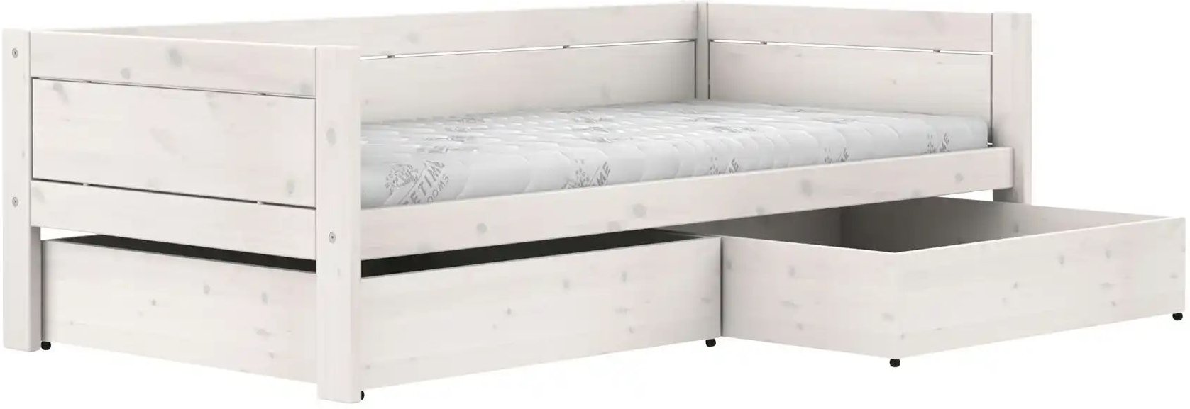 Thumbnail - Lifetime Einzelbett mit Doppelbettkasten Basis ¦ weiß ¦ Maße (cm): B: 207 H: 64 T: 102.0 Betten > Bettgestelle - Höffne...