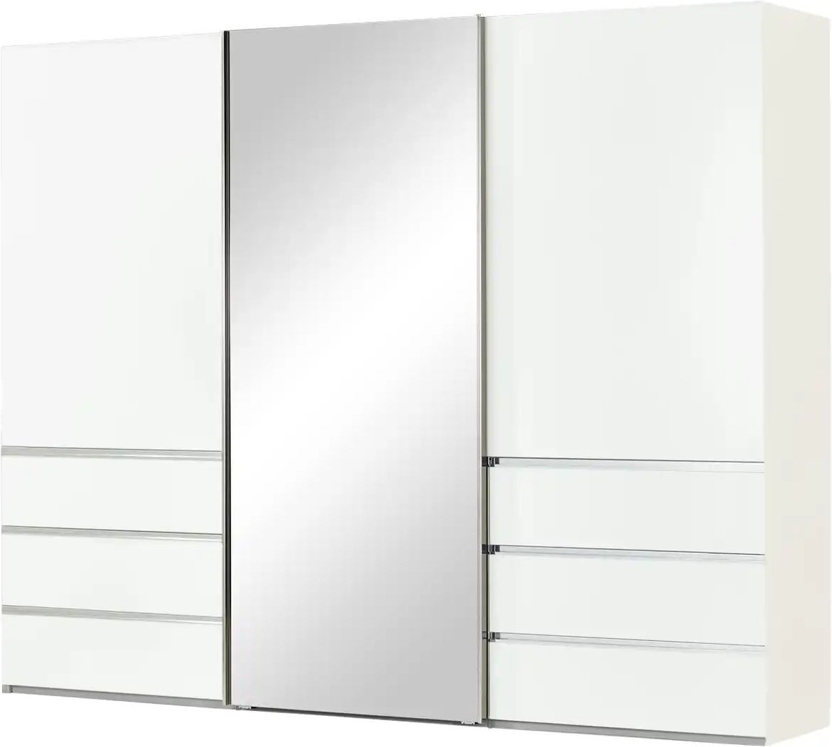 Thumbnail - Schwebetürenschrank 3-türig Mitta ¦ weiß ¦ Maße (cm): B: 300 H: 217 T: 67.0 Schränke > Kleiderschränke > Schwebetürens...