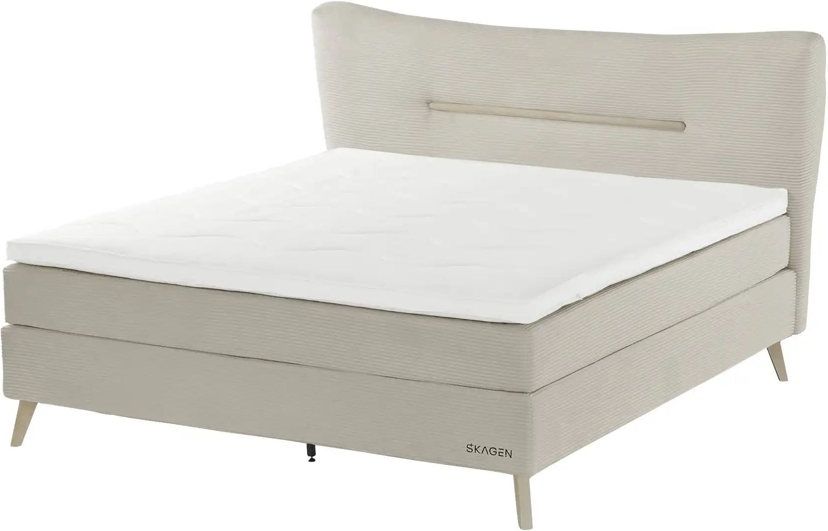 SKAGEN STUDIO Boxspringbett Vestre ¦ beige ¦ Maße (cm): B: 194 H: 123 Betten > Boxspringbetten - Höffner