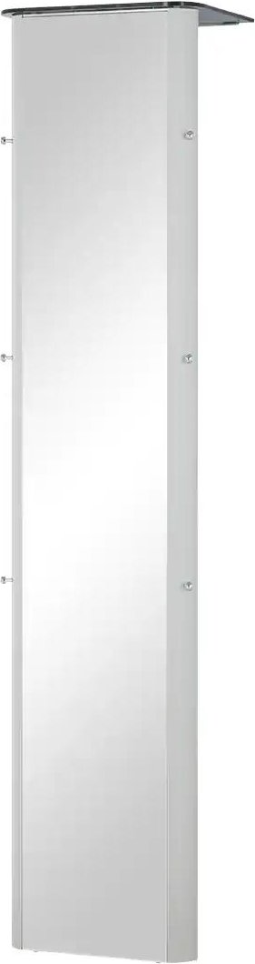 Spiegelgarderobe Juno ¦ silber ¦ Glas,Metall ¦ Maße (cm): B: 45 H: 193 T: 35.0 Garderoben & Kleiderstangen > Wandgarder...