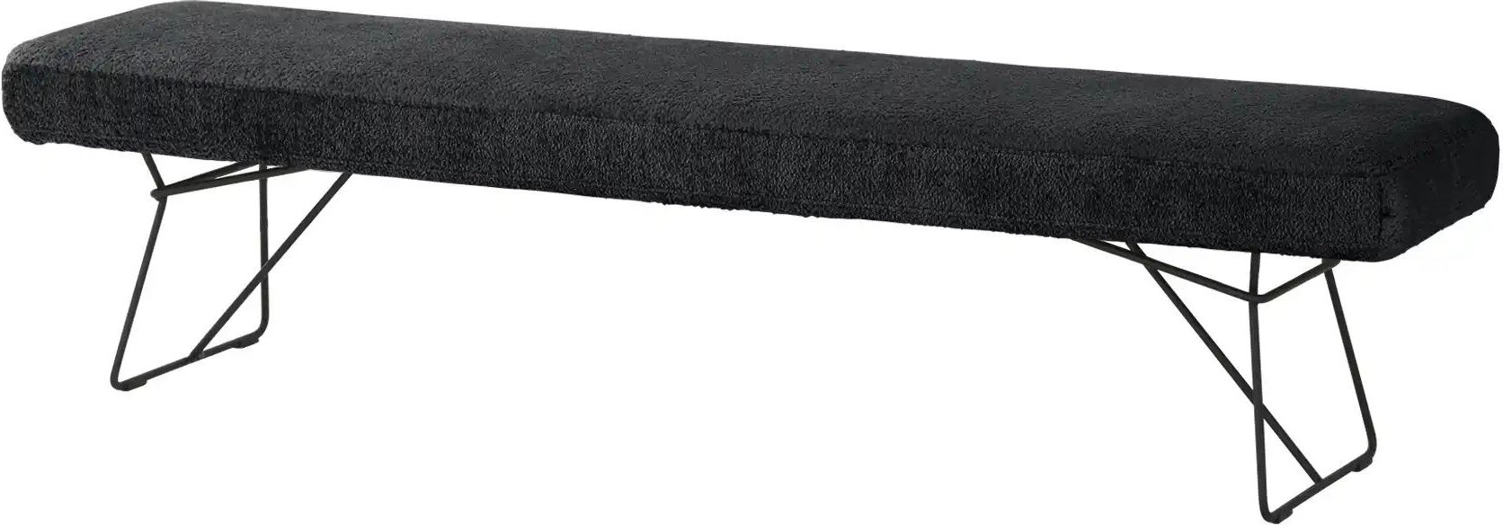 Jette Home Einzelbank Lozano ¦ schwarz ¦ Maße (cm): B: 200 H: 50 T: 45.0 Bänke > Einzelbänke - Höffner
