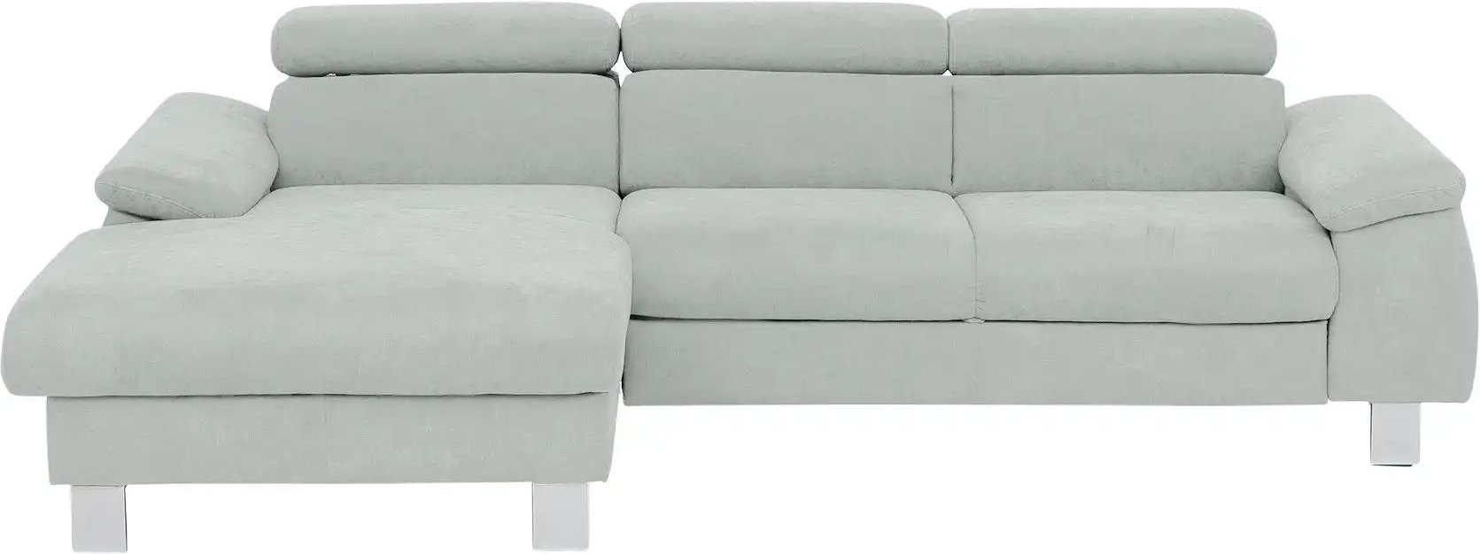 uno Ecksofa aus Velours Micky ¦ grau ¦ Maße (cm): B: 166 H: 72 T: 244.0 Polstermöbel > Sofas > Ecksofas - Höffner