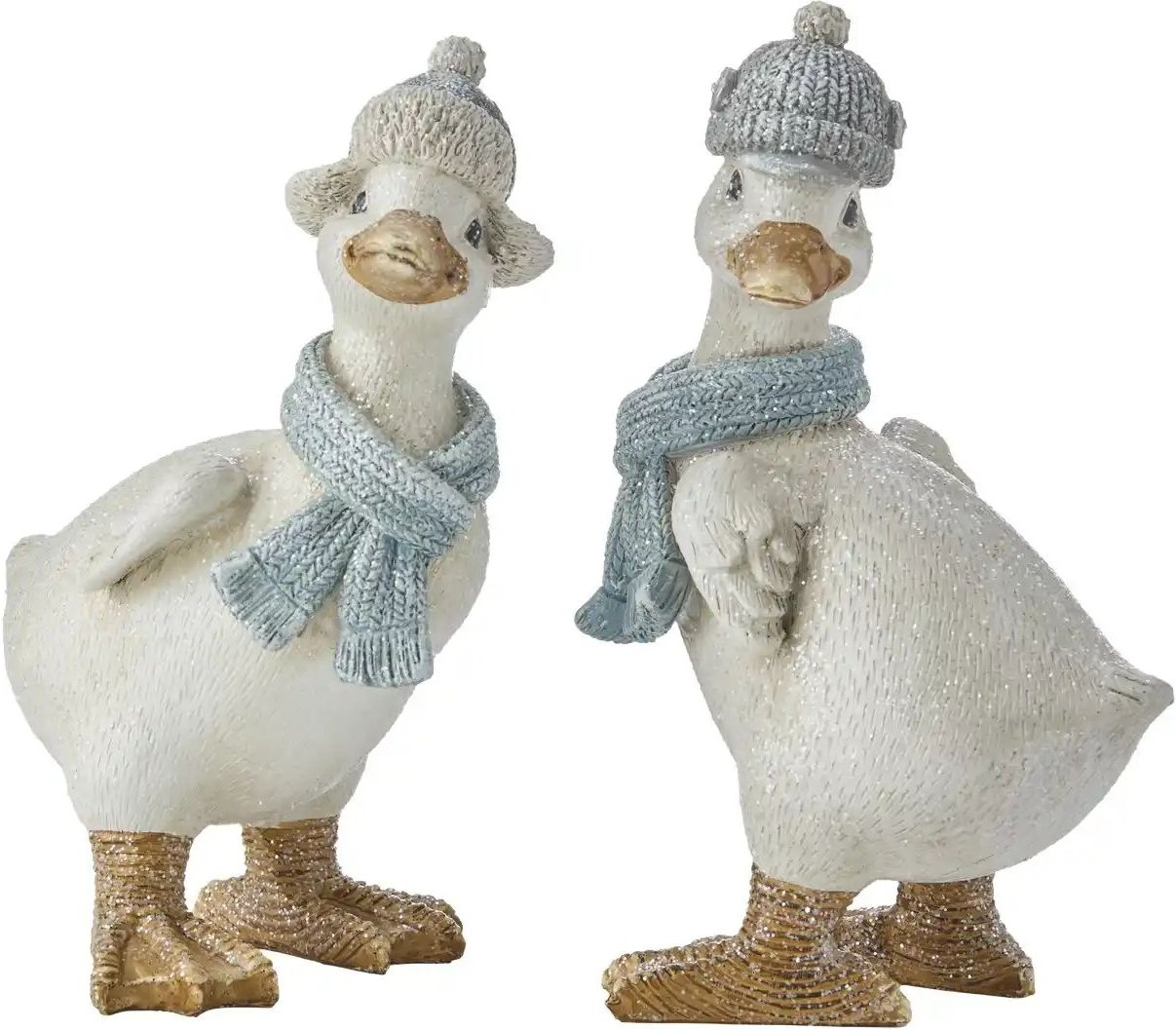 HOME STORY Deko Figur Gans  sortiert   ¦ weiß ¦ Polyresin (Kunstharz),Stein ¦ Maße (cm): B: 11,5 H: 20 T: 12.5 Weihnacht...