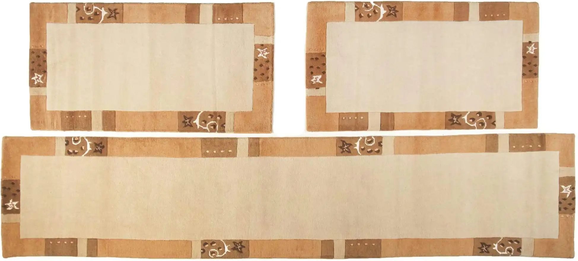 Thumbnail - THEKO Wollteppich Royal Ganges ¦ gelb ¦ Viskose ¦ Maße (cm): B: 70 H: 1,3 Teppiche > Bettumrandungen - Höffner