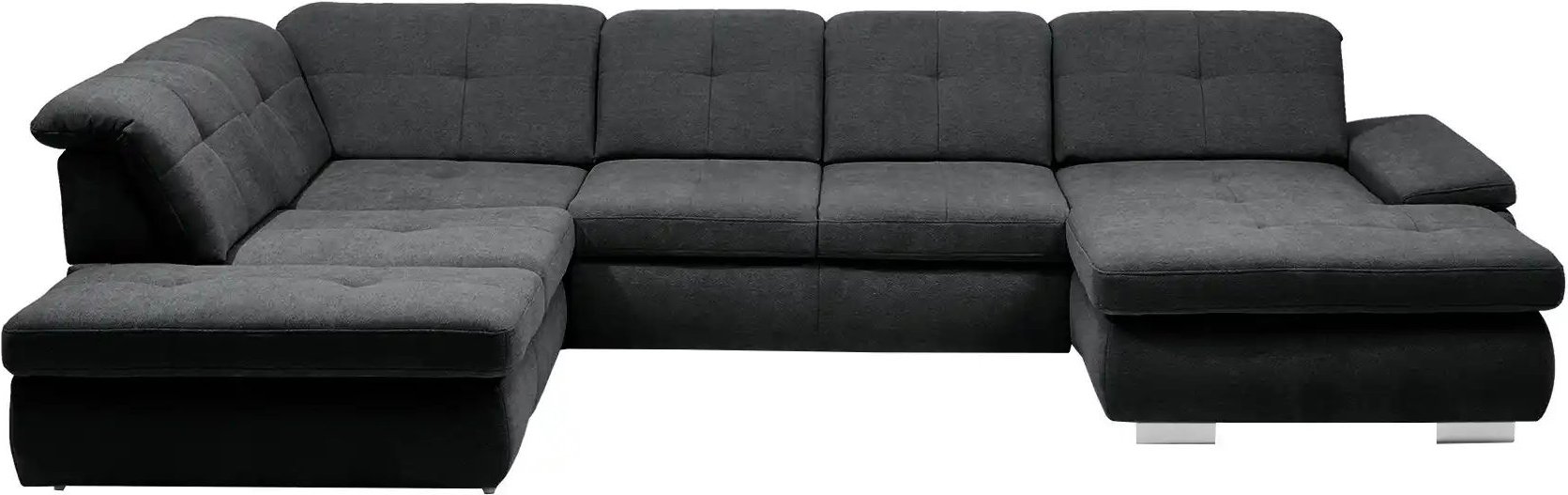 Lounge Collection Wohnlandschaft Flachgewebe Affair ¦ schwarz ¦ Maße (cm): B: 371 H: 100 T: 260.0 Polstermöbel > Sofas ...