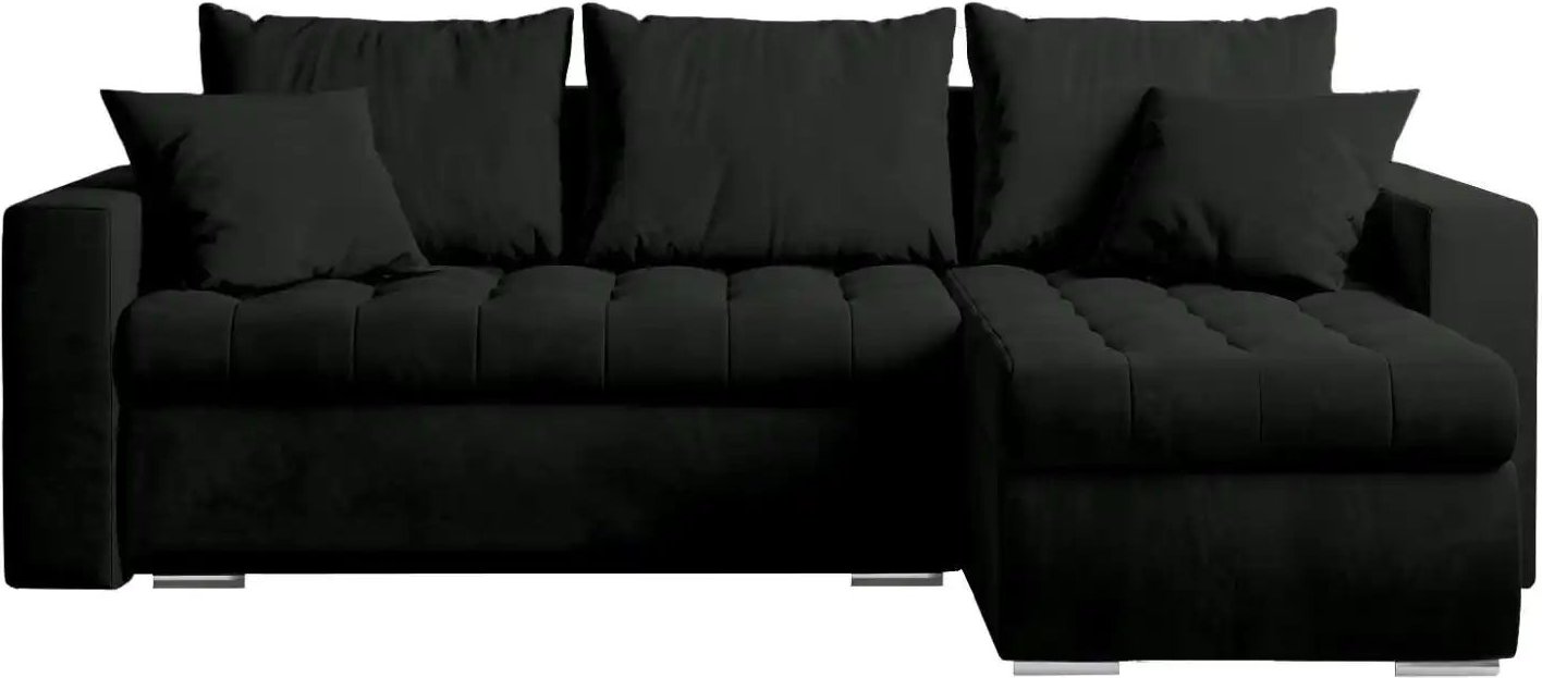 Ecksofa mit Schlaffunktion Luis ¦ schwarz ¦ Maße (cm): B: 238 H: 85 Polstermöbel > Sofas > 3-Sitzer - Höffner