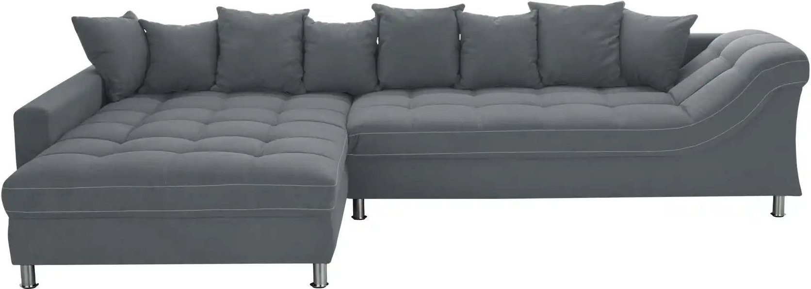 smart Ecksofa Hanalie ¦ grau ¦ Maße (cm): B: 340 H: 95 T: 226.0 Polstermöbel > Sofas > 3-Sitzer - Höffner