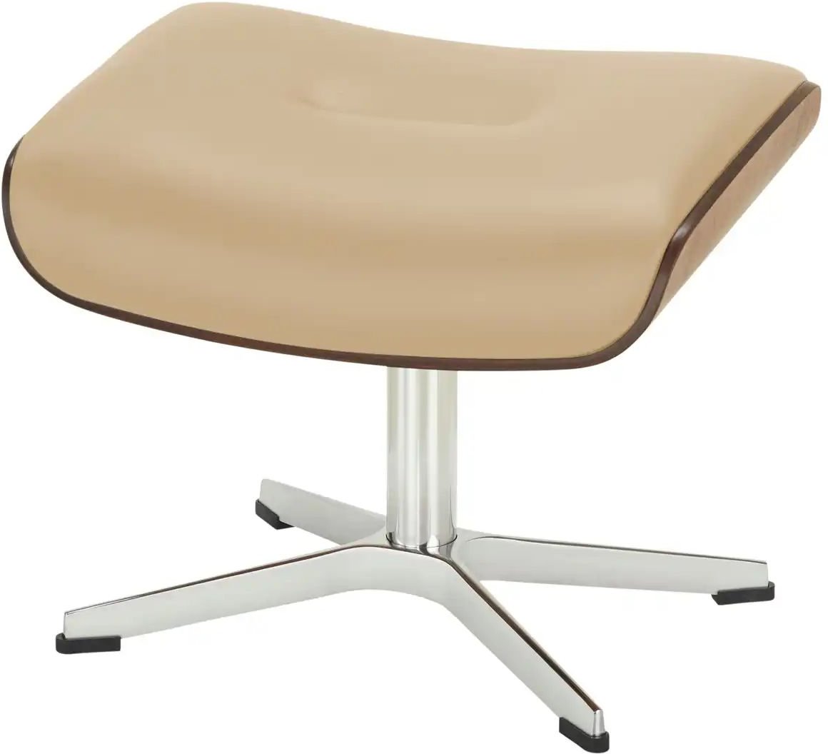 Hocker aus Leder Timeout ¦ beige ¦ Maße (cm): B: 50 H: 34 T: 38.0 Polstermöbel > Hocker - Höffner