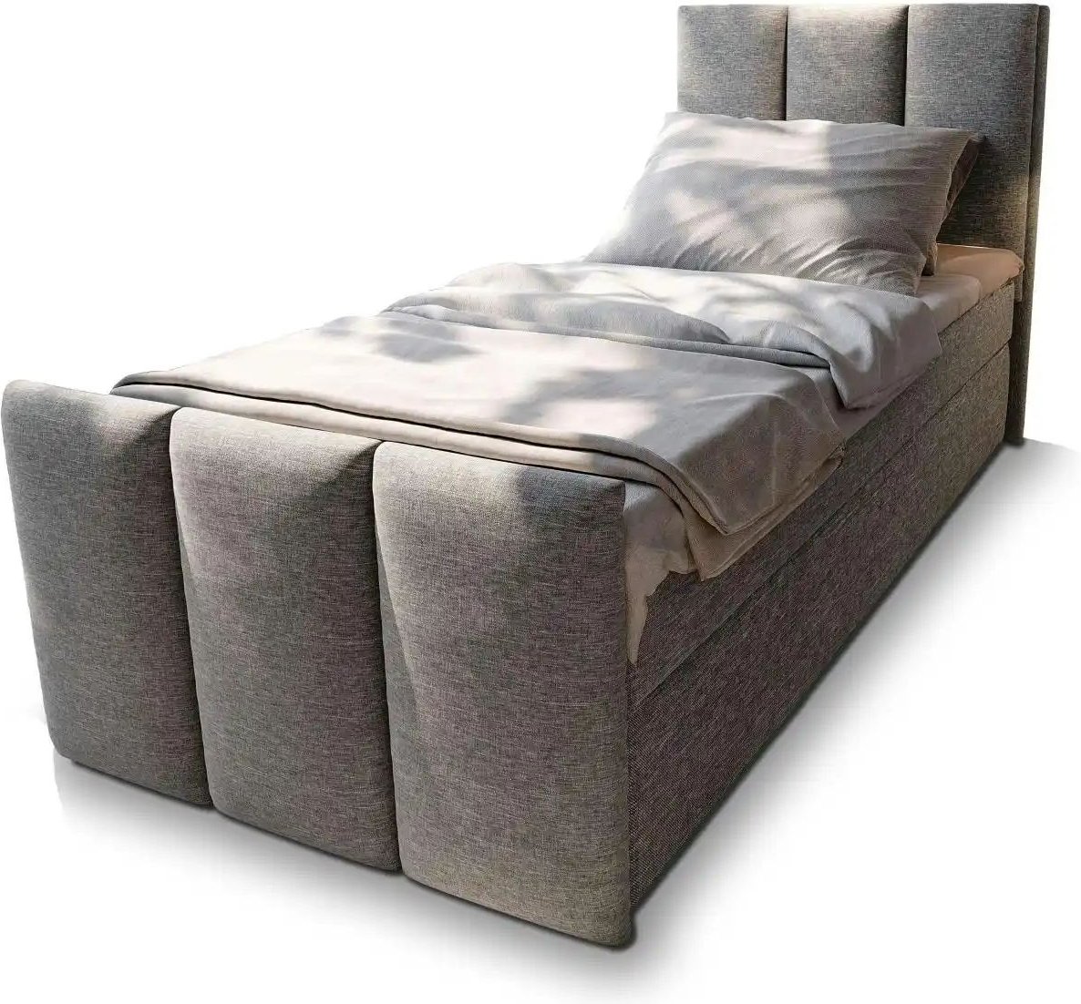 MASSENO Boxbett mit Bettkasten Lago ¦ grau ¦ Maße (cm): B: 100 H: 98 Betten > Polsterbetten - Höffner