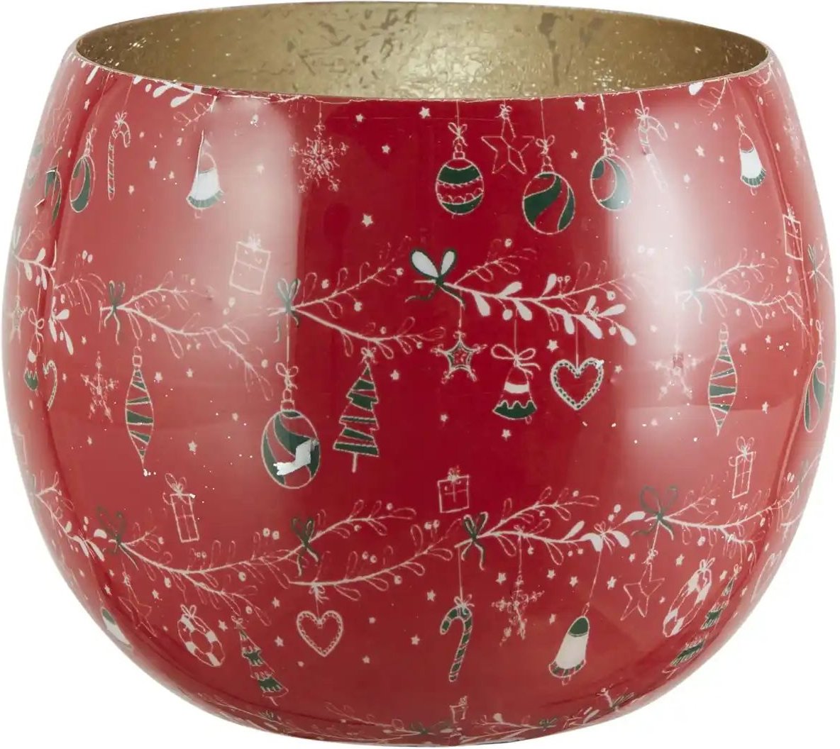 HOME STORY Teelichthalter ¦ rot ¦ Metall ¦ Maße (cm): H: 7 Ø: 8.5 Weihnachten - Höffner