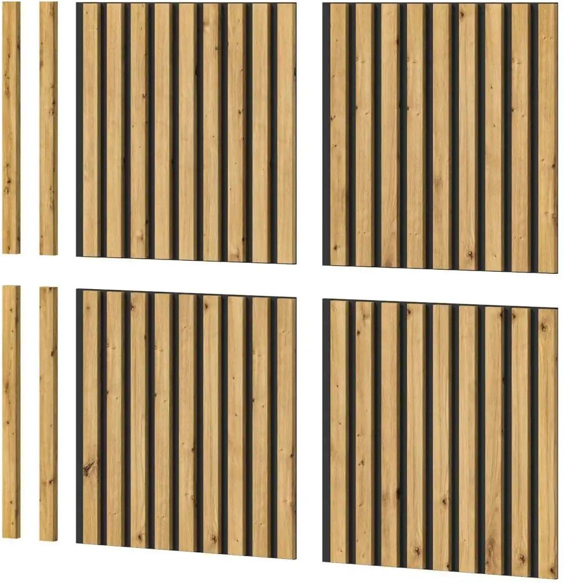 Akustikpaneel 4er Set Silence ¦ holzfarben ¦ Maße (cm): B: 40 H: 40 T: 2.0 Accessoires > Dekoartikel - Höffner