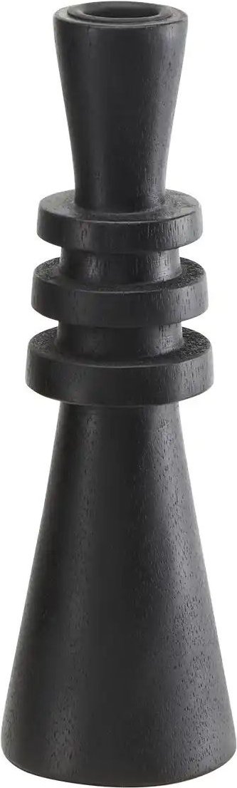 HOME STORY Kerzenhalter   ¦ schwarz ¦ Massivholz ¦ Maße (cm): H: 20  Ø: 7 Accessoires > Kerzen & Kerzenständer > Kerzens...