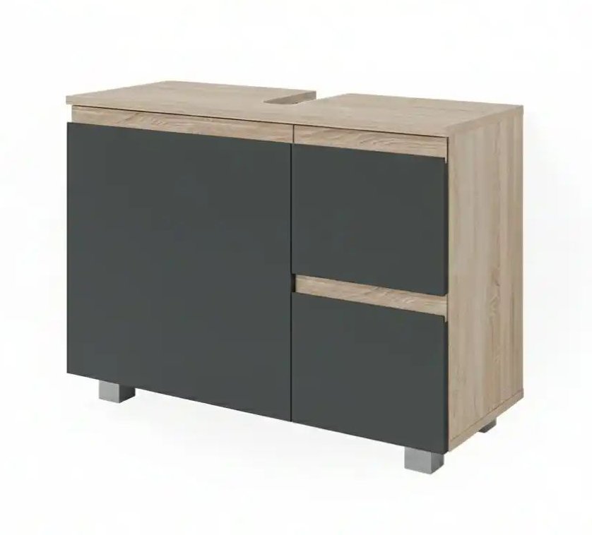 Waschbeckenunterschrank ¦ schwarz ¦ Maße (cm): B: 80 H: 60,8 Schränke > Badschränke > Waschbecken-unterschränke - Höff...