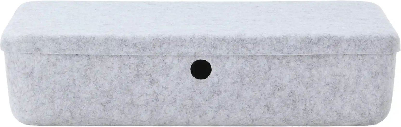 Aufbewahrungsbox mit Deckel ¦ grau ¦ Filz ¦ Maße (cm): B: 37 H: 14 Aufbewahrung > Körbe - Höffner