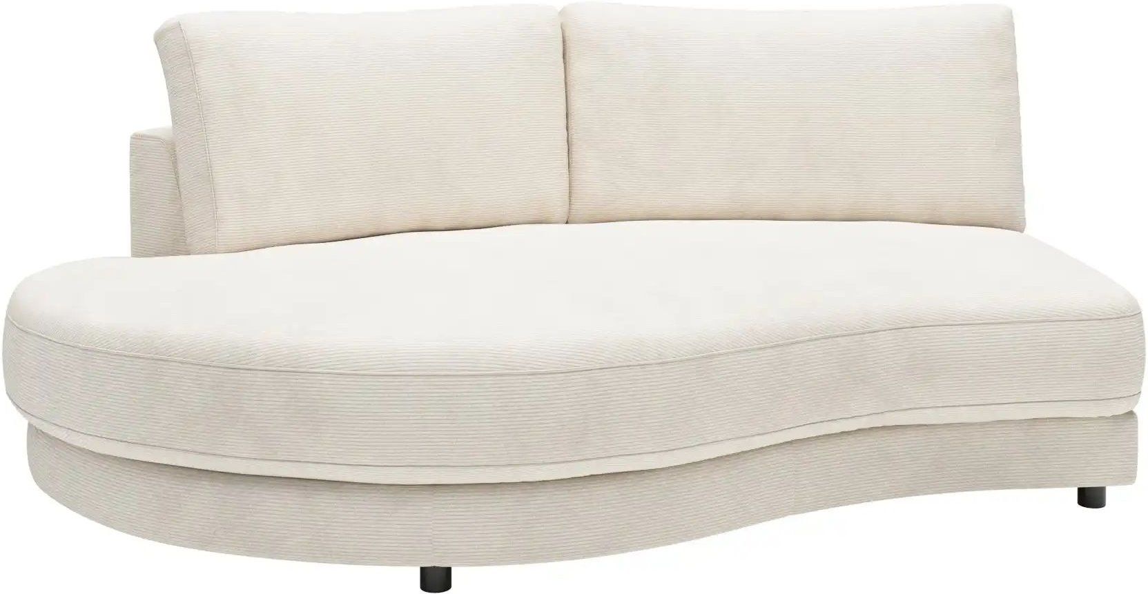 Jette Home Element Abschluss rund links in Feincord Sila ¦ weiß ¦ Maße (cm): B: 205 H: 85 T: 166.0 Polstermöbel > Sofas ...