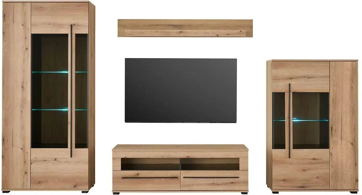 Wohnwand Caprioli ¦ braun ¦ Maße (cm): B: 340 H: 200 T: 42.0 Kommoden & Sideboards > Wohnwände - Höffner