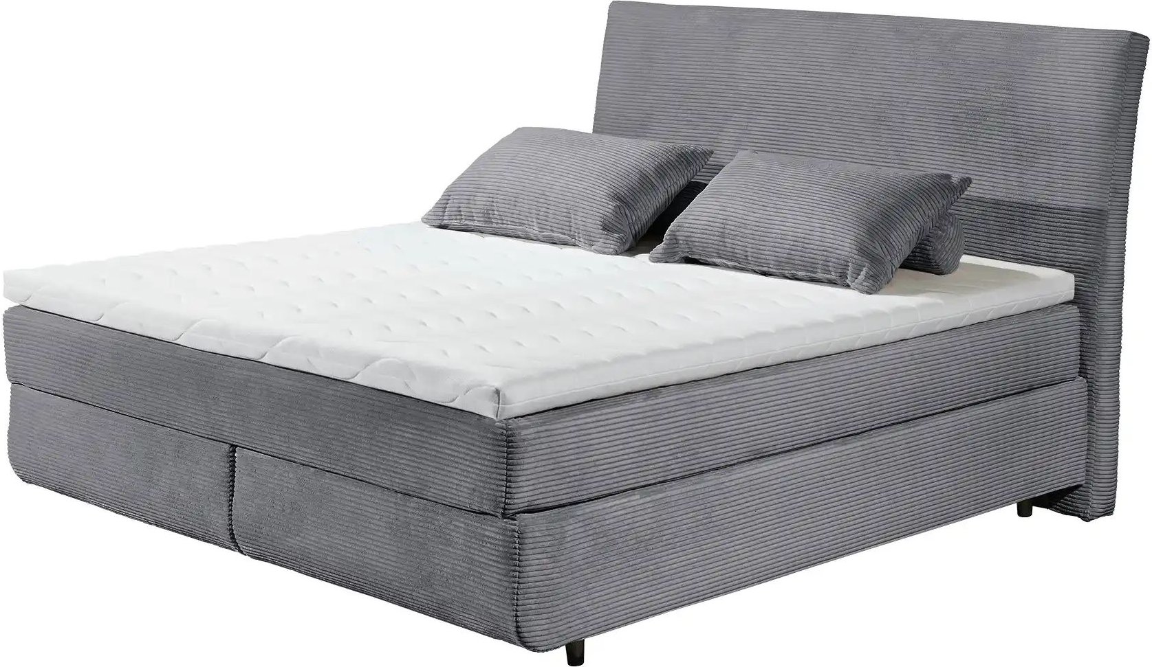 Boxspringbett Kent ¦ grau ¦ Maße (cm): B: 185 H: 126 Betten > Boxspringbetten - Höffner