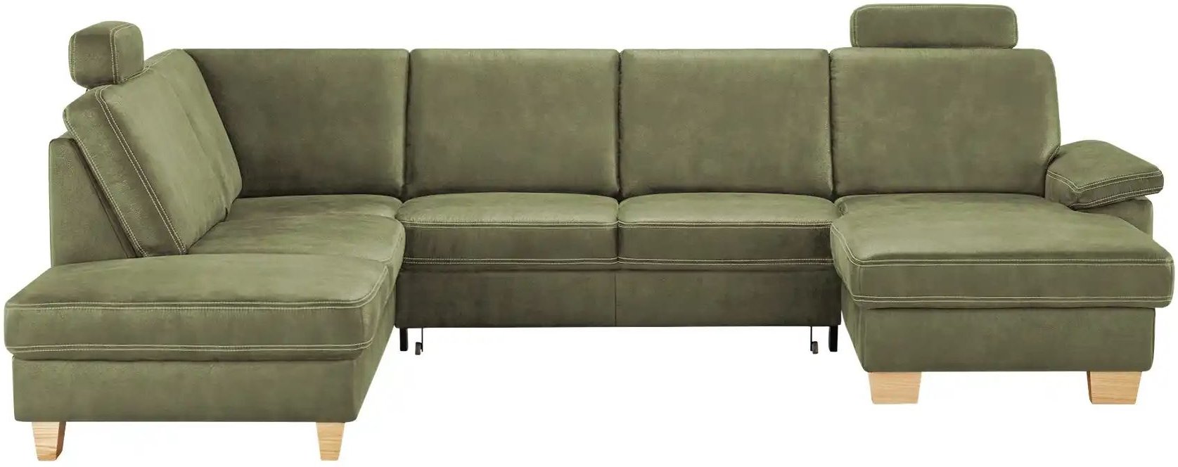 meinSofa Wohnlandschaft Kunstleder Samu ¦ grün ¦ Maße (cm): B: 316 H: 90 T: 235.0 Polstermöbel > Sofas > Wohnlandschafte...