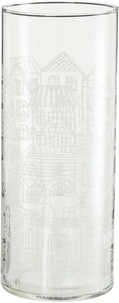 Thumbnail - HOME STORY Windlicht Häuser ¦ transparent/klar ¦ Glas ¦ Maße (cm): H: 25 Ø: 10 Weihnachten - Höffner