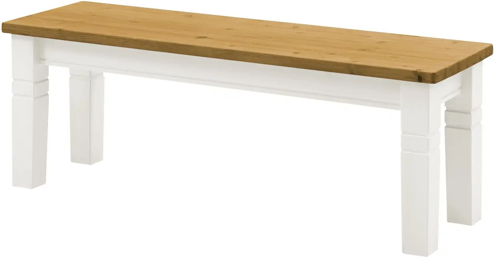 maison bleue Sitzbank massiv Florian ¦ weiß ¦ Maße (cm): B: 40 H: 46 Bänke > Einzelbänke - Höffner
