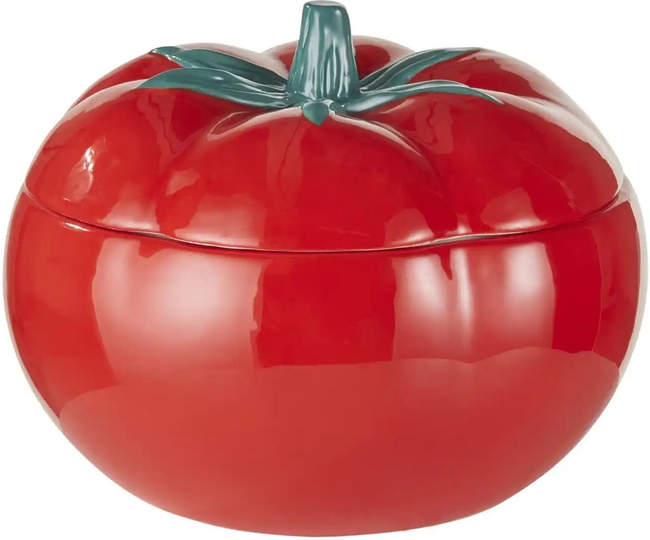 HOME STORY Aufbewahrungsdose Tomate ¦ rot ¦ Dolomite ¦ Maße (cm): H: 12 Ø: 15.5 Küchenzubehör & Helfer > Küchenhelfer...