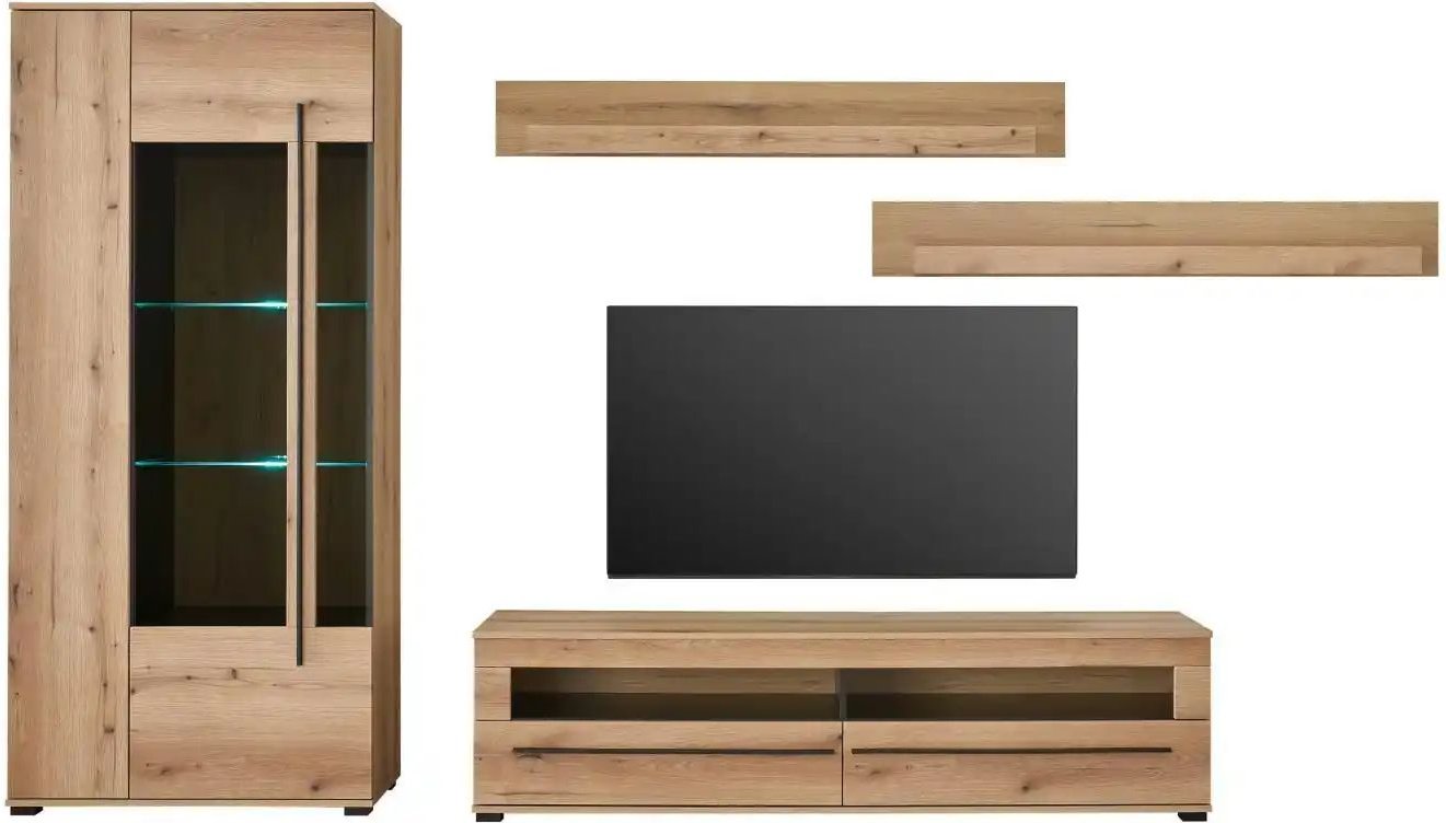 Wohnwand Cantara ¦ braun ¦ Maße (cm): B: 270 H: 200 T: 42.0 Kommoden & Sideboards > Wohnwände - Höffner