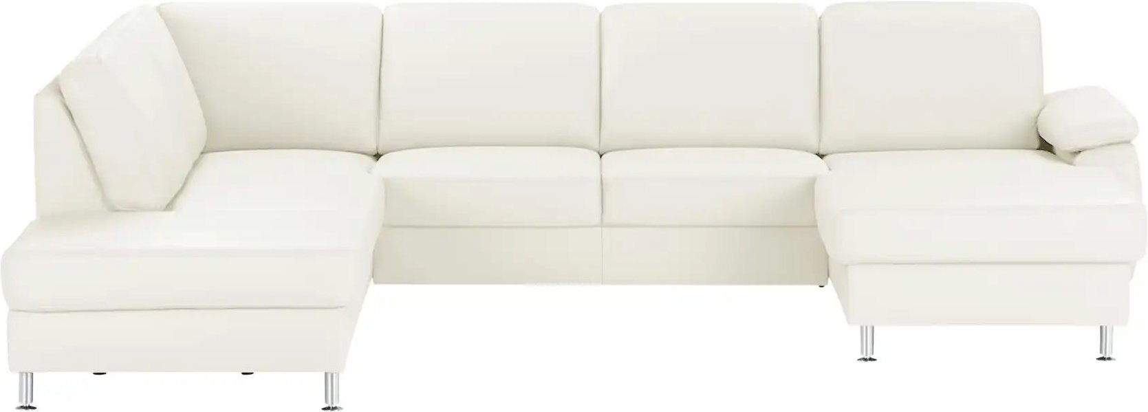 meinSofa Wohnlandschaft mit Sitz- und Rückenbezug aus Leder Kathi ¦ weiß ¦ Maße (cm): B: 309 H: 86 T: 235.0 Polstermöbel...