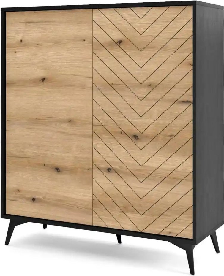 Highboard Diamond ¦ schwarz ¦ Maße (cm): B: 104 H: 119 Kommoden & Sideboards > Highboards - Höffner