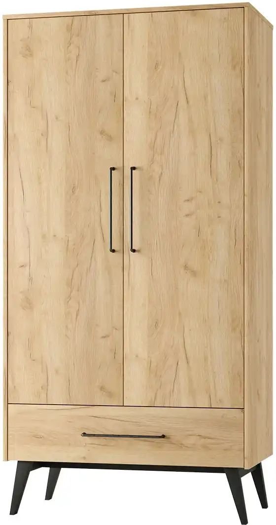 pinio Kleiderschrank 2-türig Retro ¦ holzfarben ¦ Maße (cm): B: 52,4 H: 199,6 Schränke > Kleiderschränke > Drehtürensch...