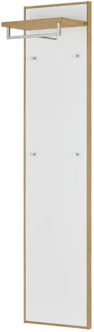 Garderobenpaneel Tiba ¦ weiß ¦ Holzwerkstoff ¦ Maße (cm): B: 44 H: 183 T: 29.0 Garderoben & Kleiderstangen > Wandgarder...