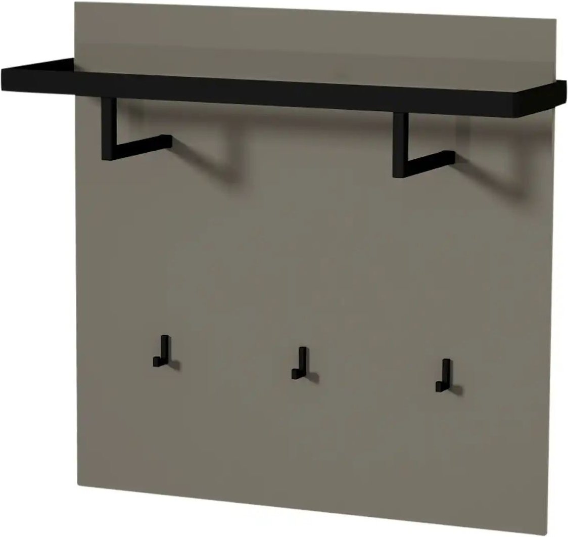 Thumbnail - Wohnwert Garderobenpaneel Leo ¦ grau ¦ MDF-Platte ¦ Maße (cm): B: 93 H: 88 T: 25.0 Garderoben & Kleiderstangen > Wandg...