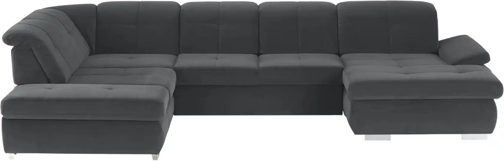 Lounge Collection Wohnlandschaft Mikrofaser Affair ¦ grau ¦ Maße (cm): B: 371 H: 100 T: 260.0 Polstermöbel > Sofas > Wo...
