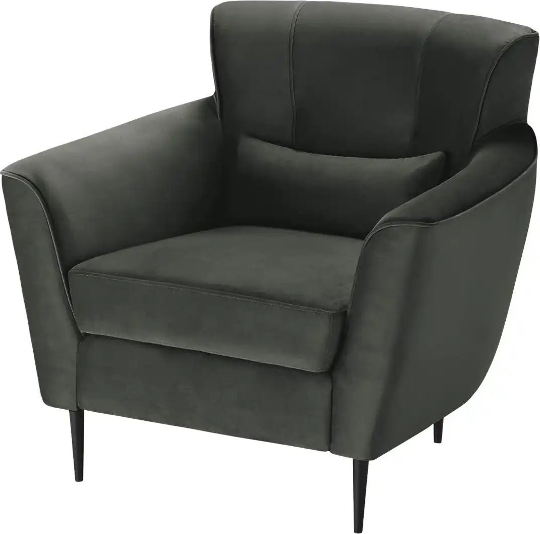 switch Samtsessel aus Samt Teddy ¦ grau ¦ Maße (cm): B: 87 H: 82 T: 83.0 Polstermöbel > Sessel > Polstersessel - Höffner