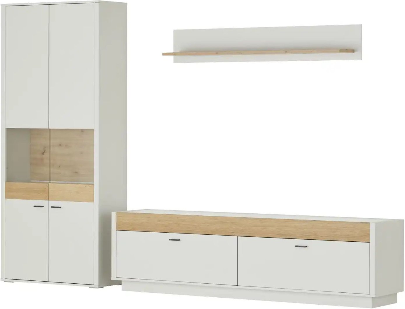 uno Wohnkombination Manchester ¦ grau ¦ Maße (cm): B: 293 H: 206 T: 44.0 Kommoden & Sideboards > Wohnwände - Höffner