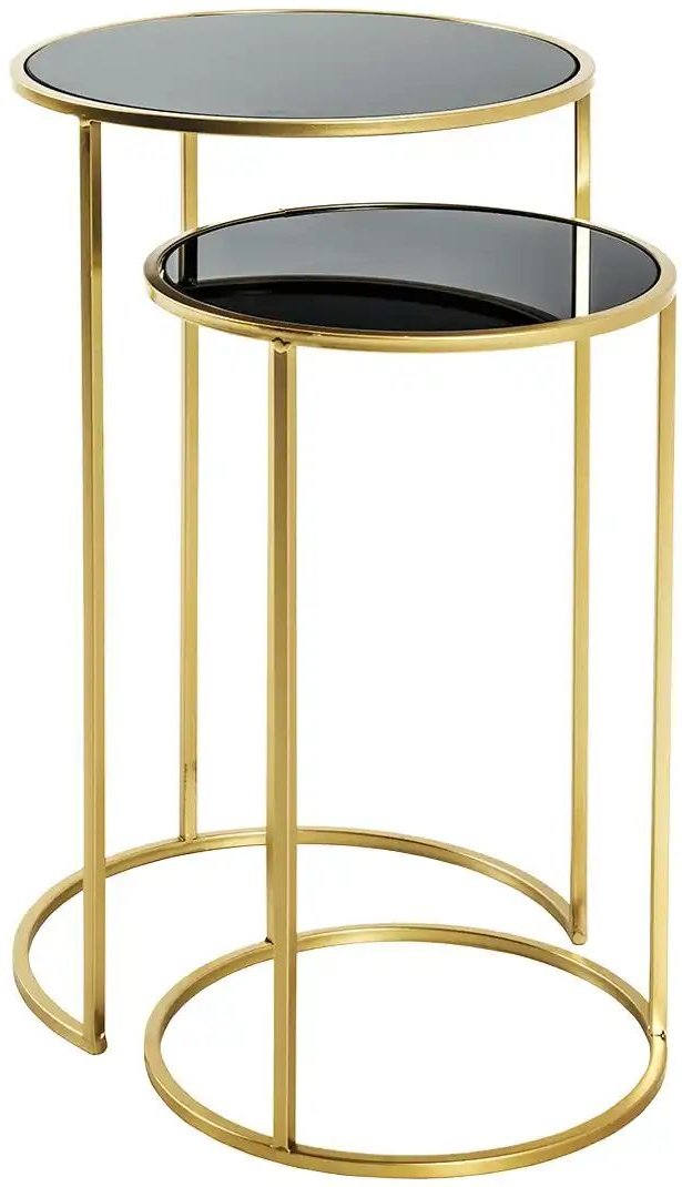 Beistelltisch 2er Set Hanau ¦ gold ¦ Maße (cm): H: 60 Ø: 35 Tische > Beistelltische > Beistelltische ohne Rollen - Höf...