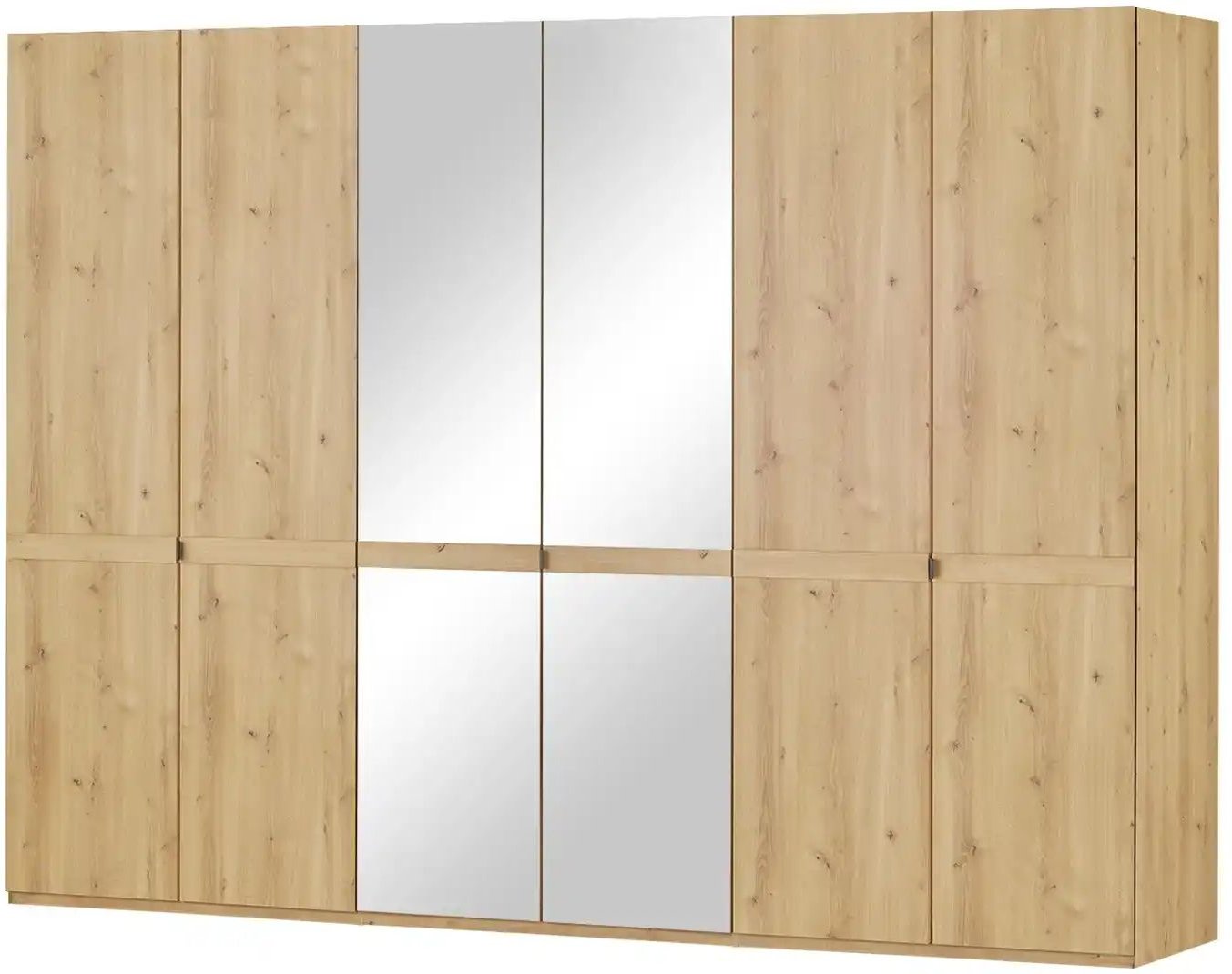 Thumbnail - uno Drehtürenschrank 6-türig mit Spiegeltüren Caballo ¦ holzfarben ¦ Maße (cm): B: 300 H: 216 T: 58.0 Schränke > Kleide...