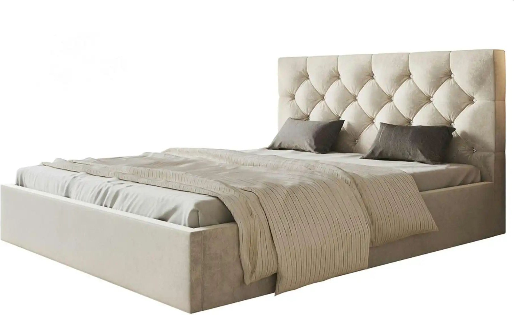 Polsterbett mit Stauraum Southam ¦ beige ¦ Maße (cm): B: 148 H: 90 Betten > Polsterbetten - Höffner