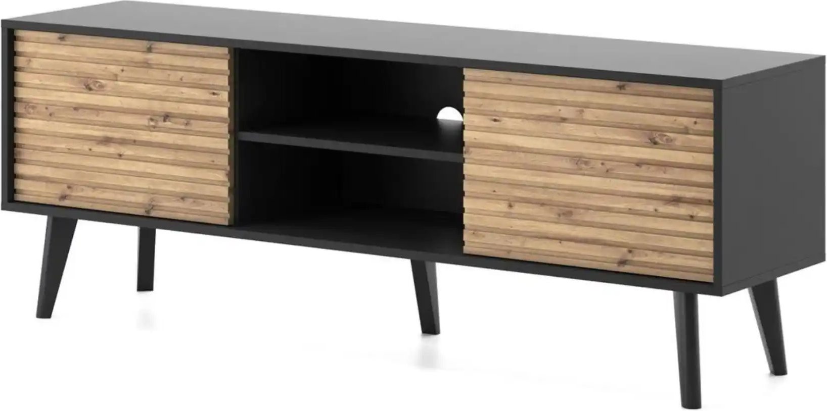 Lowboard Willow ¦ schwarz ¦ Maße (cm): B: 154 H: 56 Kommoden & Sideboards > Lowboards - Höffner