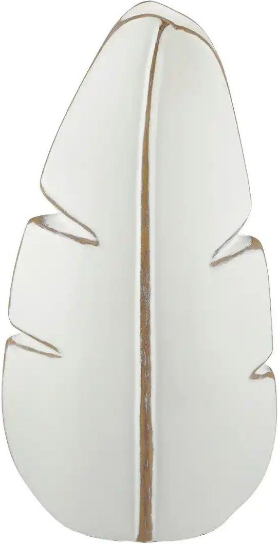 Vase Blatt ¦ weiß ¦ Polyresin (Kunstharz) ¦ Maße (cm): B: 13 H: 25 T: 5.5 Accessoires > Vasen - Höffner
