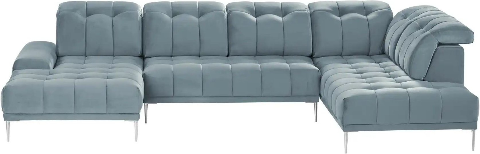 switch Wohnlandschaft aus Samt Grenada ¦ blau ¦ Maße (cm): B: 358 H: 107 T: 231.0 Polstermöbel > Sofas > Wohnlandschafte...