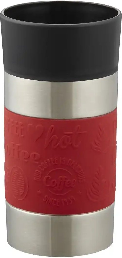 KHG Isolierbecher 300ml ¦ rot ¦ Edelstahl,Kunststoff ¦ Maße (cm): H: 16 Ø: 8 Kaffee & Tee > Isolierbecher - Höffner
