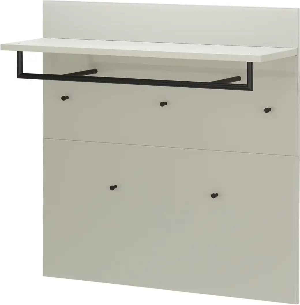 uno Garderobenpaneel Levi ¦ beige ¦ Holzwerkstoff,Glas ¦ Maße (cm): B: 97 H: 96 T: 30.0 Garderoben & Kleiderstangen > W...