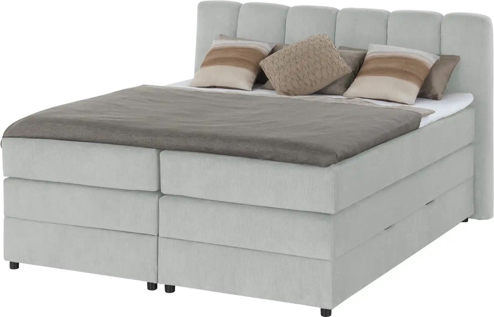 Boxspringbett mit Bettkasten Claire ¦ grau ¦ Maße (cm): B: 196 H: 115 Betten > Boxspringbetten - Höffner