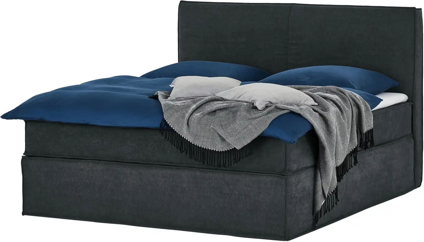 Boxi Boxspringbett 180 x 200 cm mit trendigem Keder Boxi Urban ¦ grau ¦ Maße (cm): B: 180 H: 125 Betten > Boxspringbette...