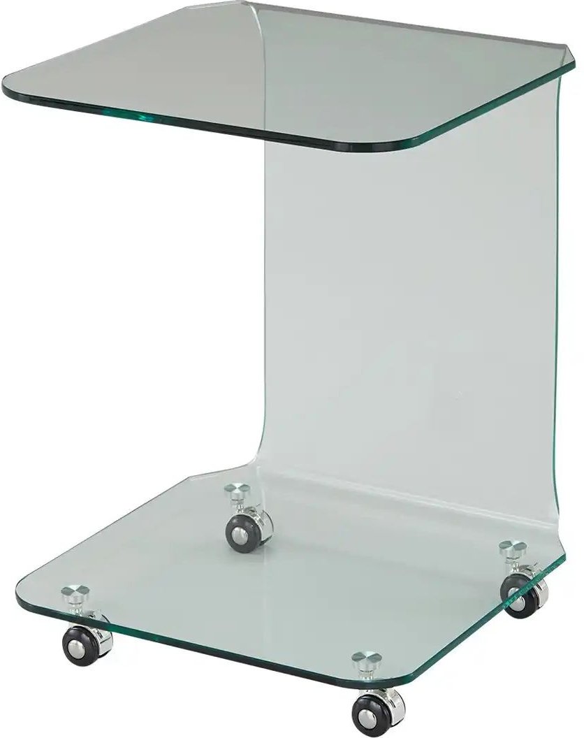 Beistelltisch auf Rollen Tessera ¦ transparent/klar ¦ Maße (cm): B: 44 H: 60,5 Tische > Beistelltische > Beistelltische...
