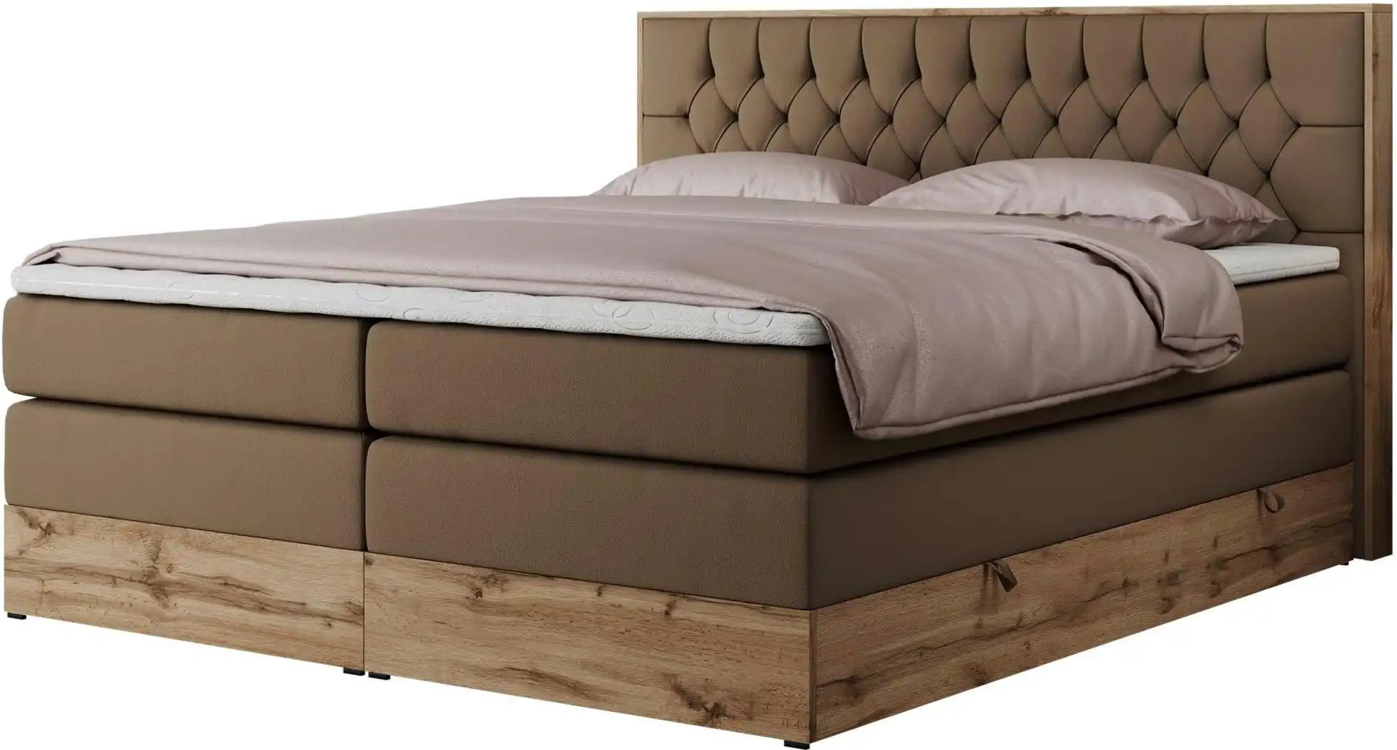 Boxspringbett mit Bettkasten Amore King ¦ braun ¦ Maße (cm): B: 188 H: 115 Betten > Boxspringbetten - Höffner