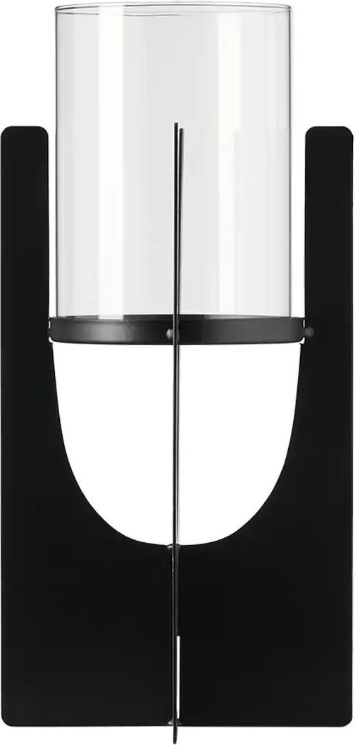 HOME STORY Windlicht ¦ schwarz ¦ Eisen,Glas ¦ Maße (cm): B: 10,5 H: 30 Accessoires > Kerzen & Kerzenständer - Höffner
